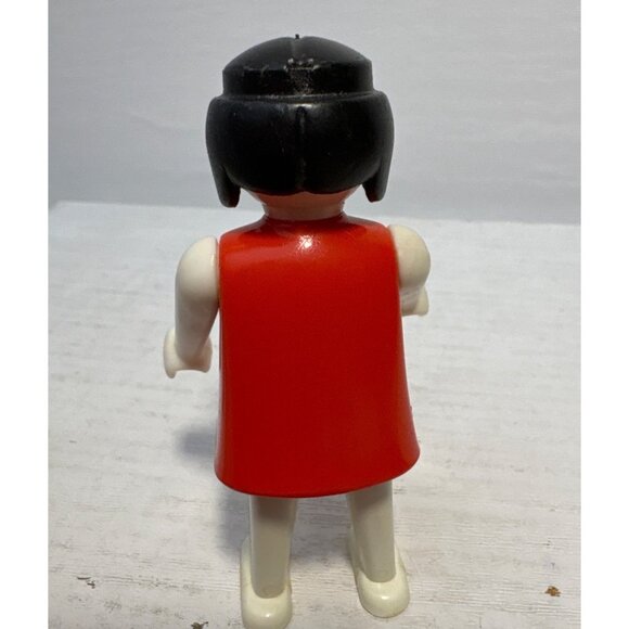 Vintage 1974 Playmobil Figure Red Outfit Black Hair Yellow Scarf Watering Can - Picture 7 of 8